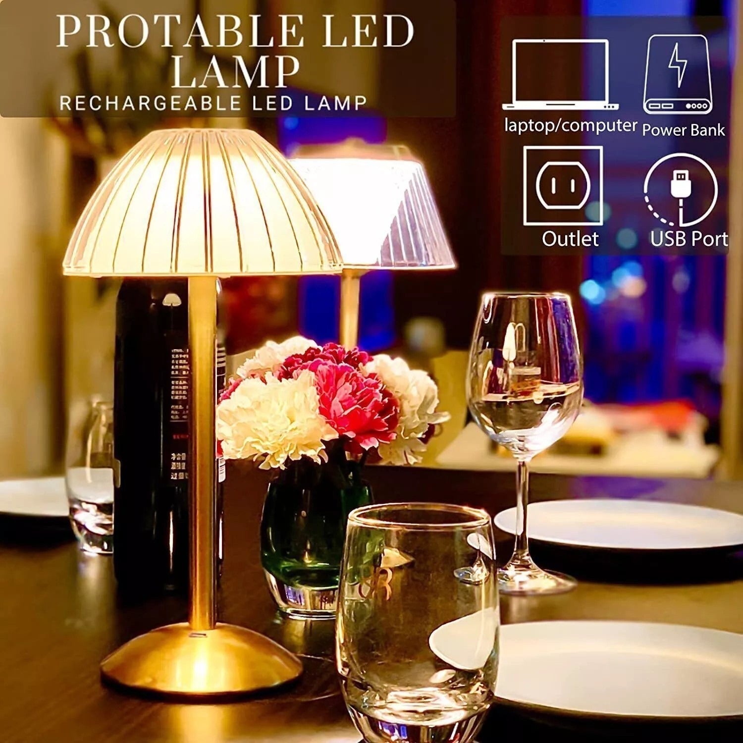 Cordless Dimmable Table Lamp