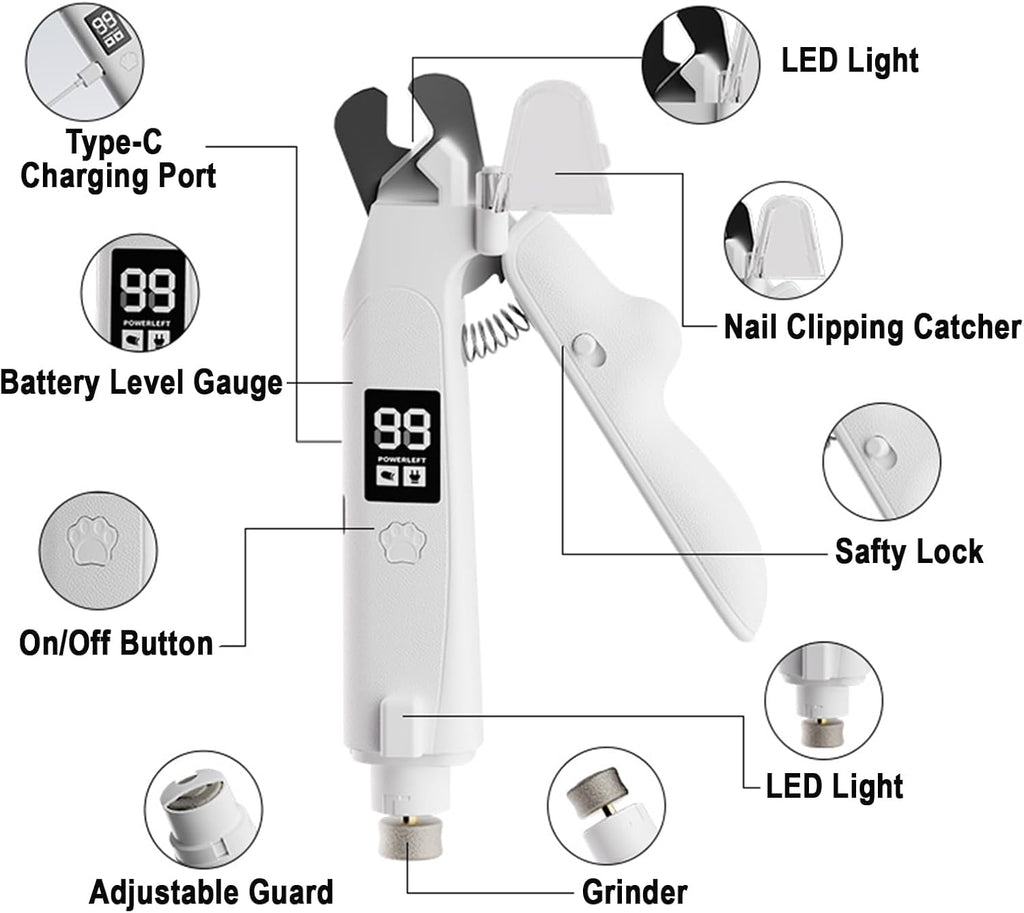 LED Pet Nail Grinder & Clipper