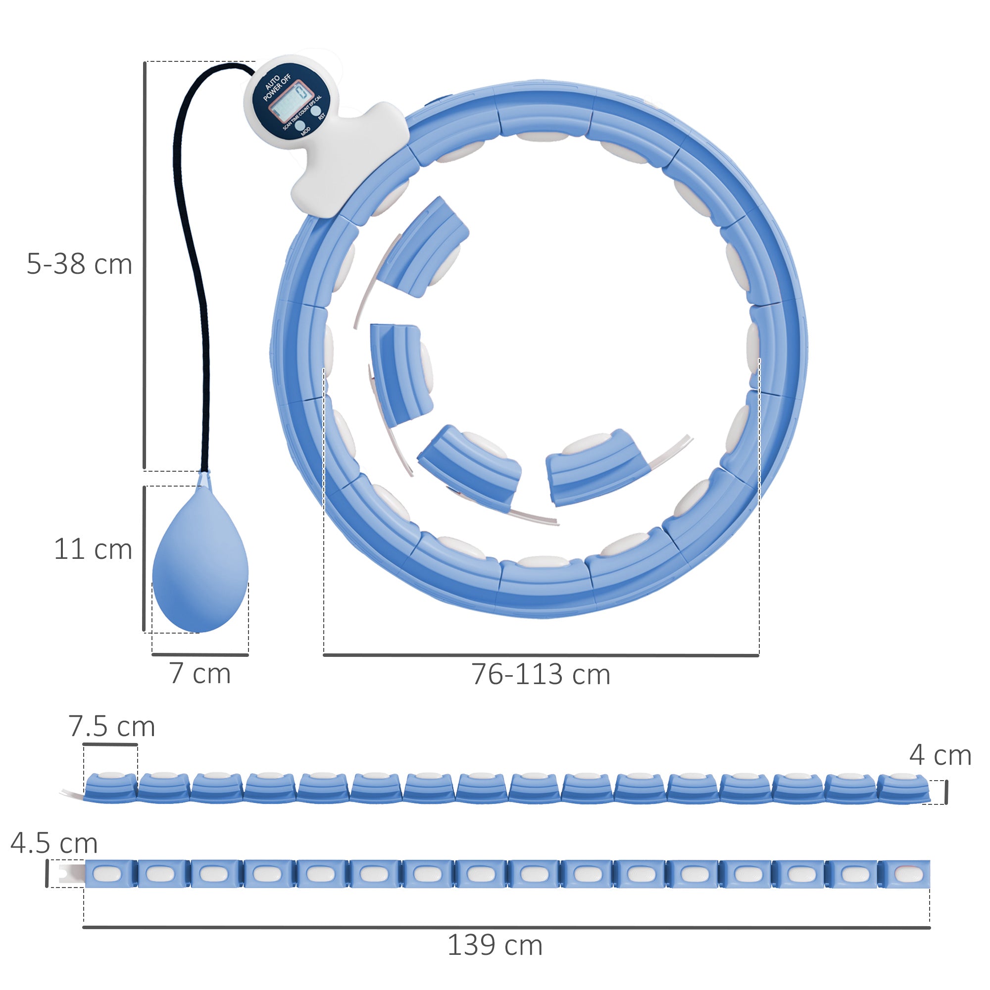 SPORTNOW Weighted Hula